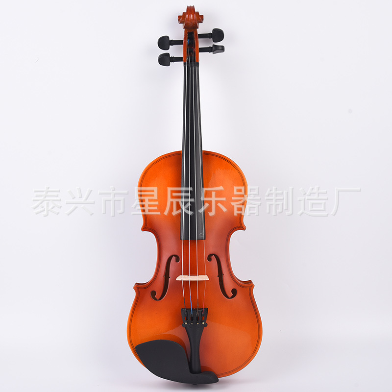 Children Beginner Entry-level Splint Tiger Pattern Bright Light Violin Triangle Conformal Box Packaging Test Grade Violin