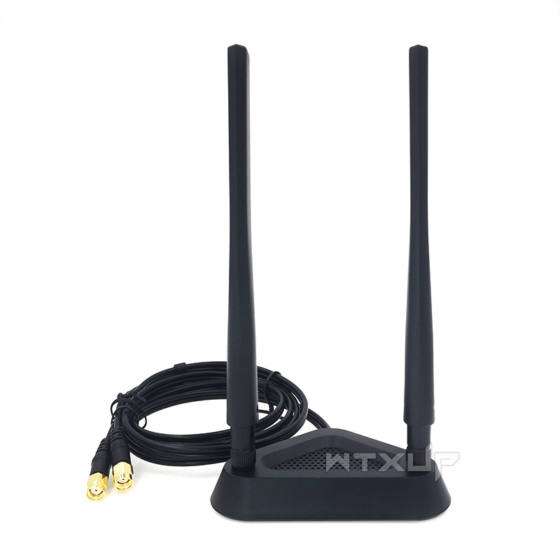 2.4G/5G/6G Dual-Band Extension Cable 8Db Sma Antenna Wifi6 7 Wireless Network Card Router Magnetic Base