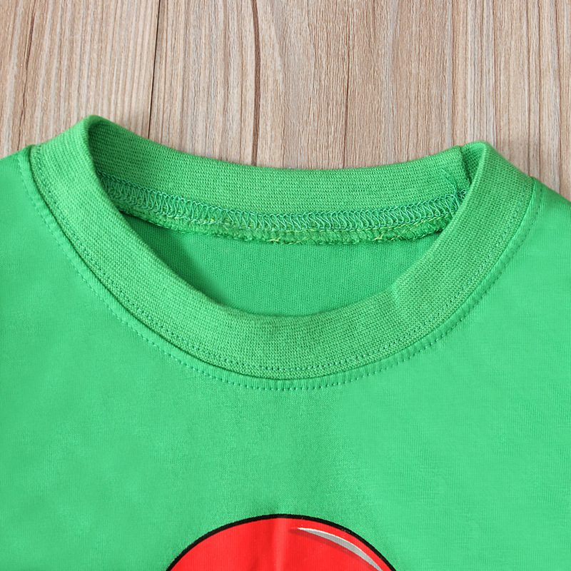 Boys and Kidsren European and American Spring and Autum Long-Sleeved Santa Tops and Pants Home Clothes Two-Piece Set Kidsren's Clothing Ins