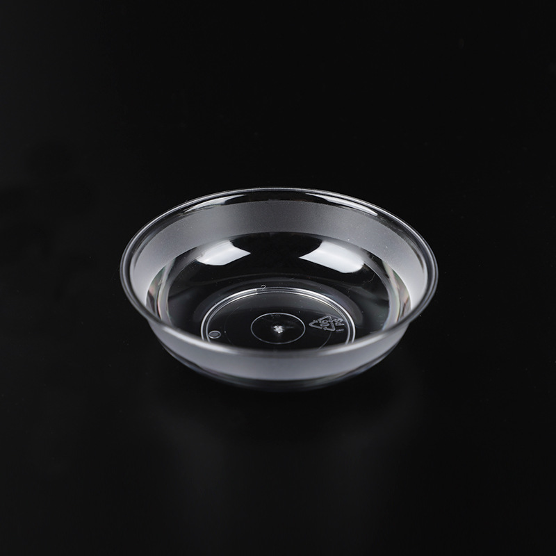 Chestnut flavor dish PS plastic dish thickened crystal dish seasoning dish disposable round sauce dish factory wholesale