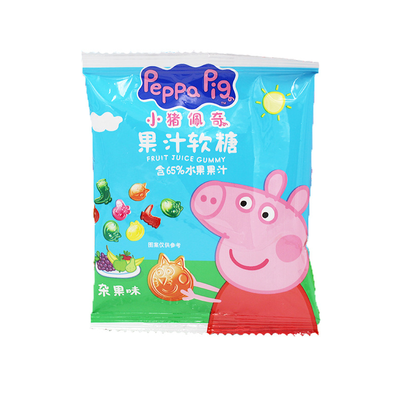 Piggy soft candy 18g bag mixed fruit flavor juice soft candy candy children candy small package snack