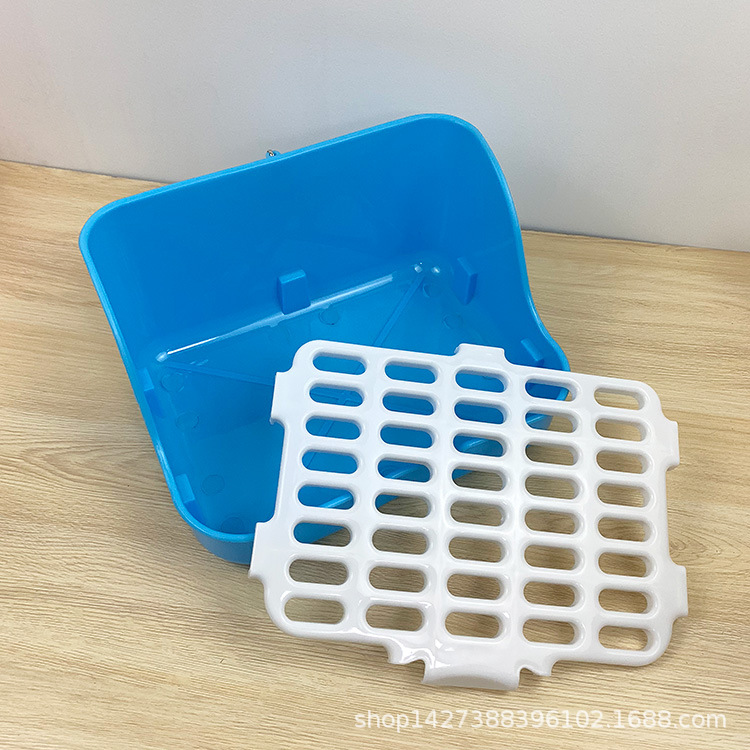 Large size rabbit toilet rabbit toilet pet rabbit square toilet urinal bedpan rabbit lavatory rabbit cage supplies