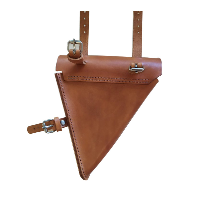 New Bicycle Leather Triangle Bag Portable Mountain Bike Saddle Bag Riding Kit Foldable