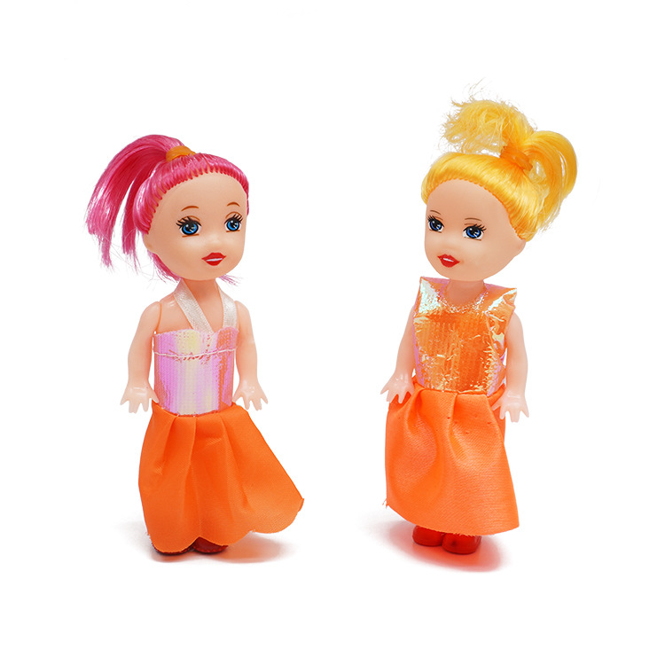 Professional Manufacture Candy Small Toys 3inch Doll Princess Card Head Bag Small Doll Candy Toys Promotional Small Gifts