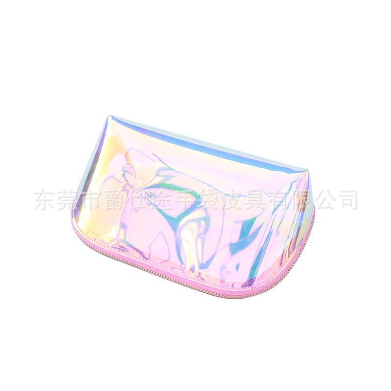 European and American fashion colorful PVC cosmetic bag waterproof laser PVC storage bag Internet celebrity laser colorful cosmetic bag