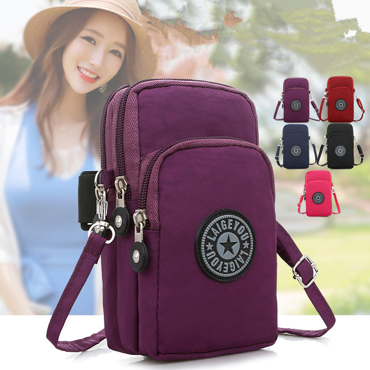 Новая однотонная сумка из холста на одно плечо для путешествий японская мода повседневная водонепроницаемая корейская студенческая сумка для телефона