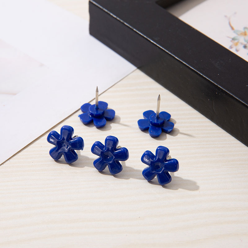 Yiwu Amazon for color blue plum blossom special-shaped I-pin plastic pushpin nail press nail bulk