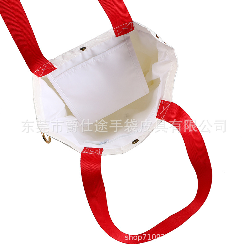 Manufacturer Customized Dupont Paper Handbag, Creative Graffiti Tyvek Shopping Bag, Fashionable Contrasting Color Dupont Paper Bag