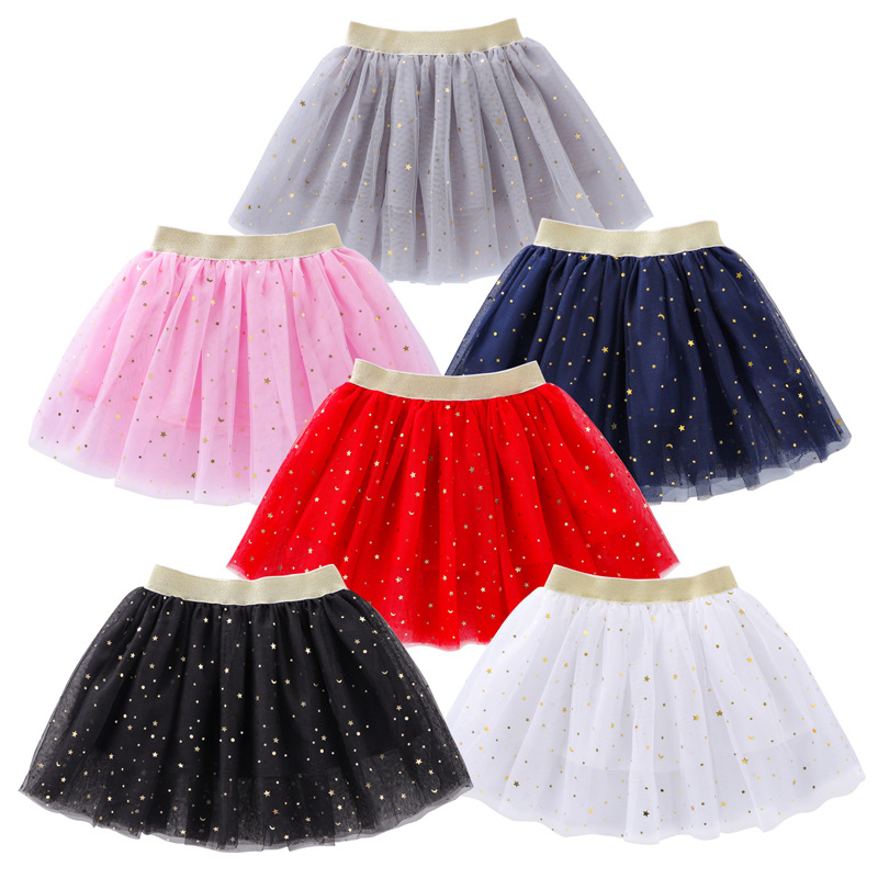 Fashion Children's Dress Girl Princess Star Glitter Dance Tutu Sequin Party Five Star Tutu 201