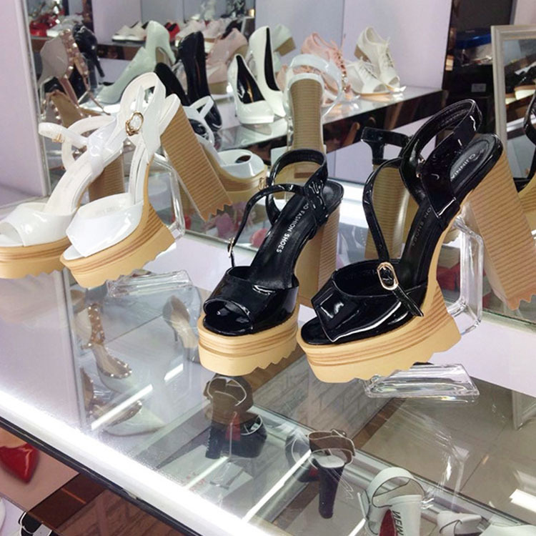 Multi-use Thick Transparent Rack Footwear Display Rack Boutique Children's Men's and Women's Shoe Rack Single Shoe Holder Digital Store Counter