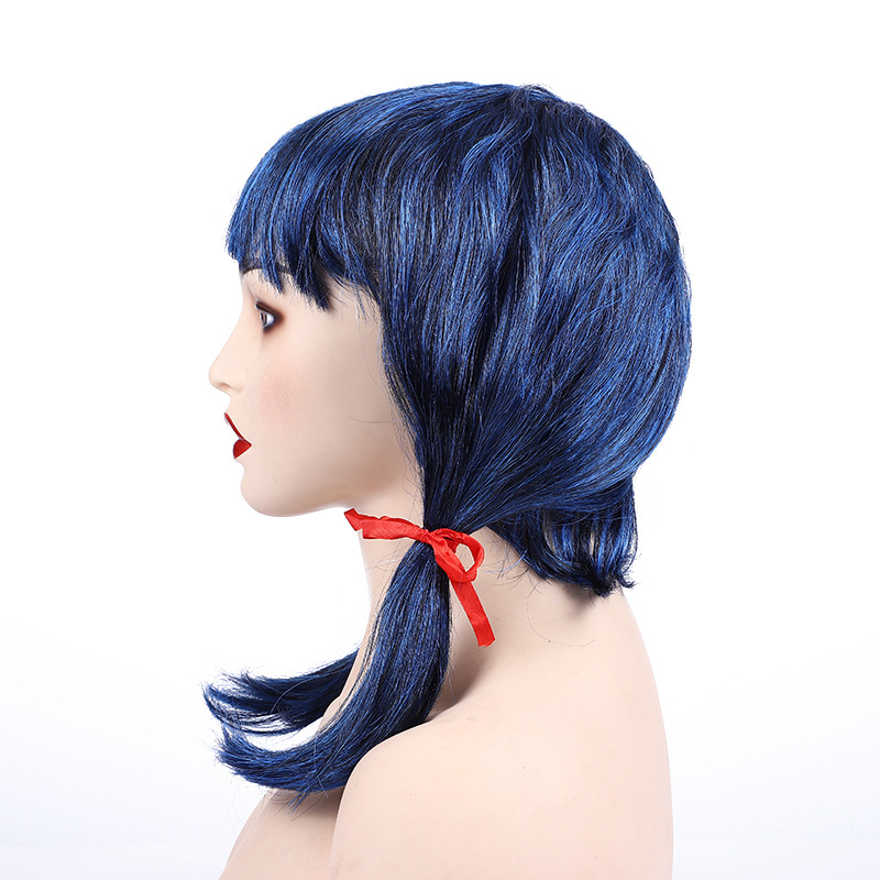 Ladybug Girl wig Miraculous LadybugCOSPLAY blue wig black cat wig wholesale