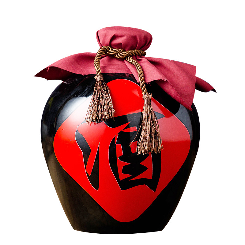 Jingdezhen Ceramic Wine Bottle 1kg 2kg 5kg 10kg Sealed Empty Wine Pot White Wine Pot Gift Wine Jar
