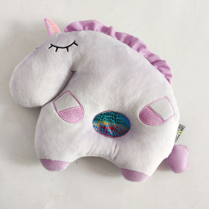 Benish Baby Pillow Stamped Pillow Anti-bias Headrest Baby Baby Products Unicorn Headrest Cartoon