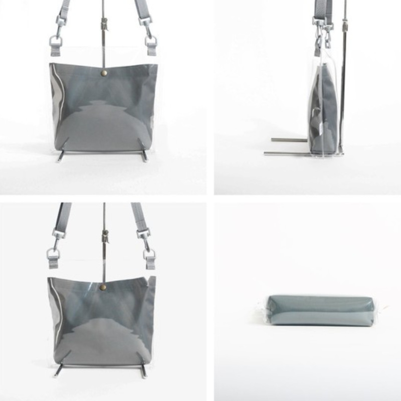 ins Korean style versatile PVC translucent one-shoulder crossbody bag high school girls shopping jelly mobile phone bag customization