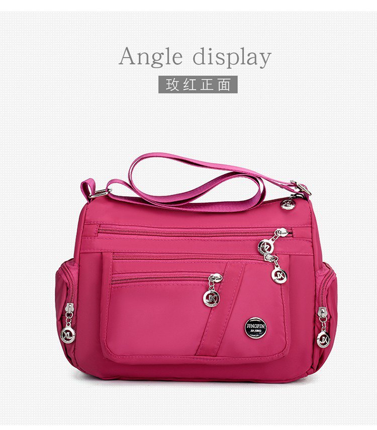 Cross-border Women's Bag Multi-compartment Casual Shoulder Crossbody Bag Fashionable Korean Style Women's Bag Large Capacity Crossbody Bag Nylon Cloth