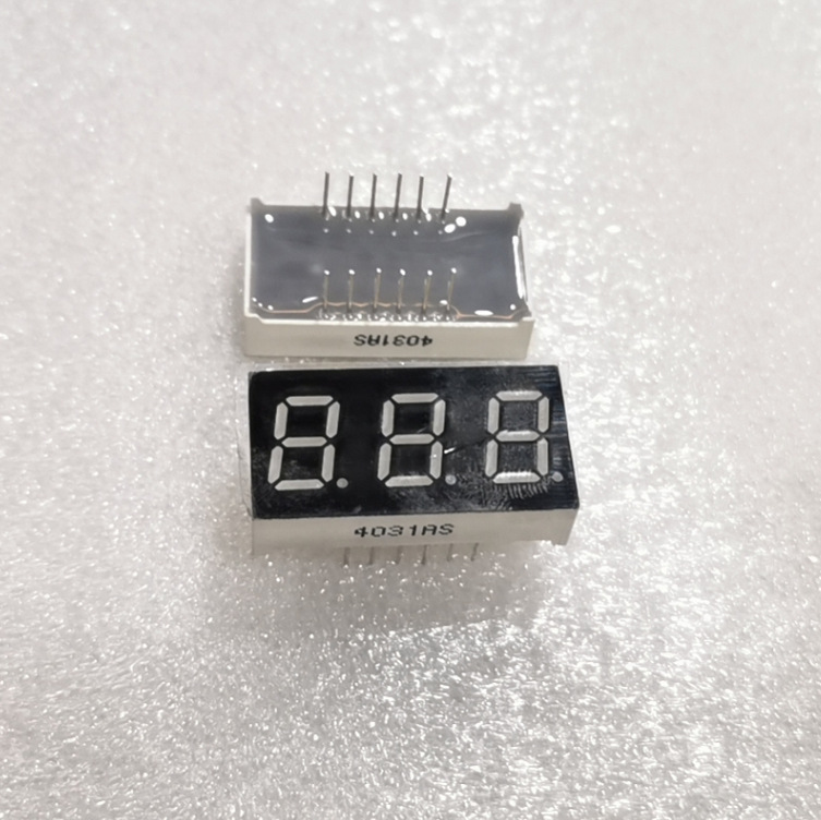 Factory Direct Sales 0.4inch Three-Digit Red Light Digital Tube 4301as Common Cathode/Bs Common Anode 0.4inch 3-Digit Red Light Digital Display