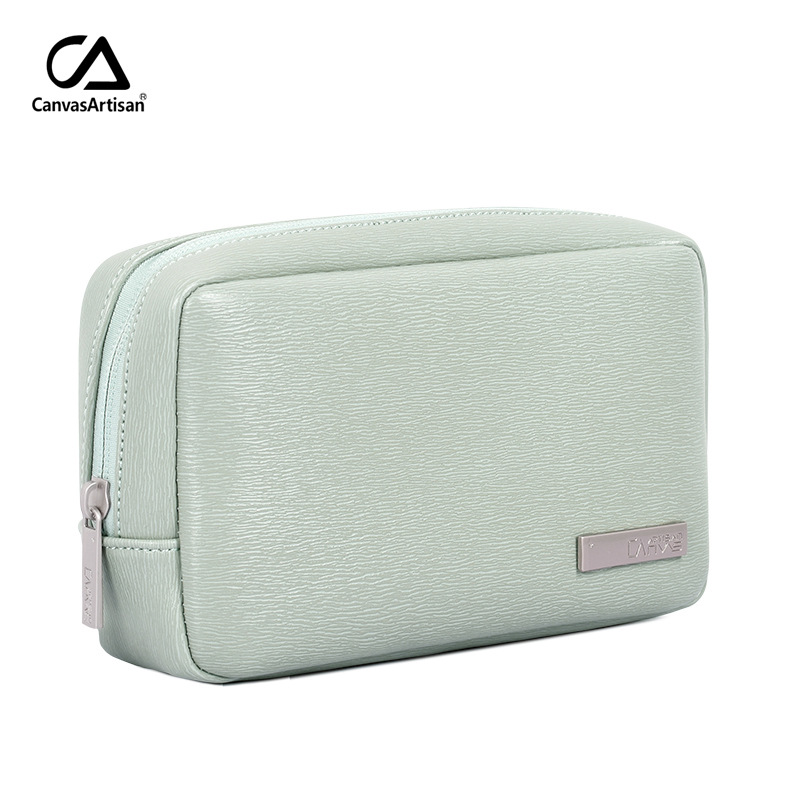 Canvasartisan PU Accessories Bag Mobile Phone Charging Treasure Power Cord Mobile Hard Disk Mouse Digital Storage Bag
