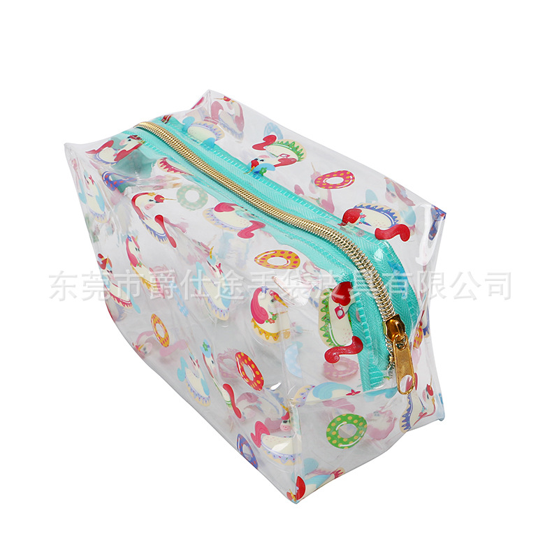 Korean creative PVC cosmetic bag environmental printing PVC storage bag convenient PVC washing bag