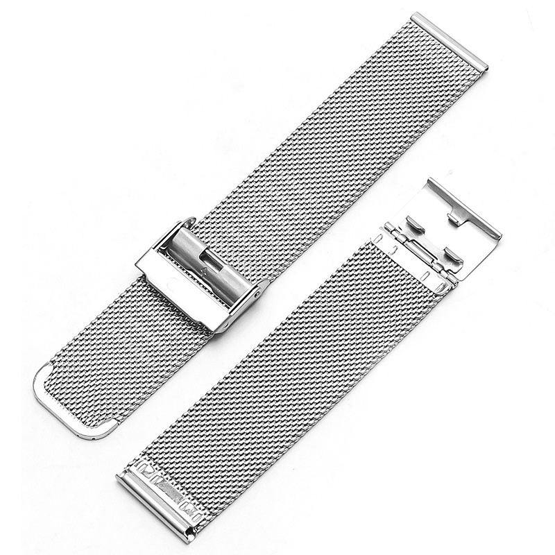 For DW stainless steel 06 wire mesh strap strap Apple Samsung watch3 Milinis double buckle Huawei GT2