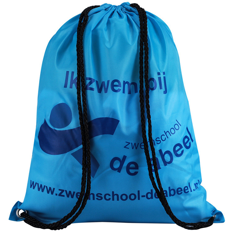Customized Drawstring Bag, Drawstring Flap Pocket Pants, Waterproof and Environmentally Friendly Polyester Material, Printed Logo, Outdoor Backpack Multi-Purpose