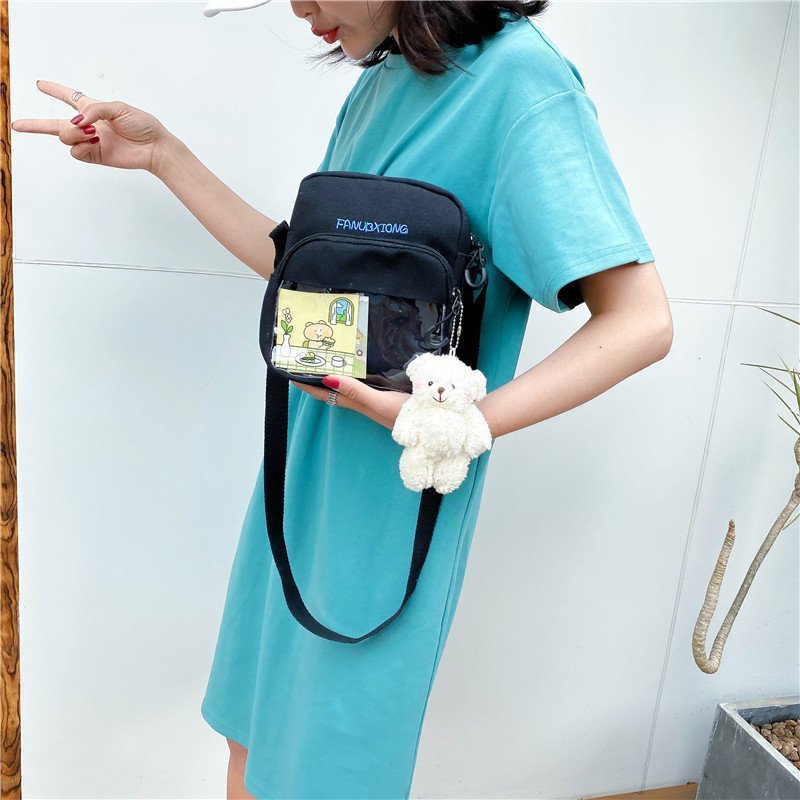 Foreign Trade Women's Bags 2026 New Canvas Bag Korean Style Fashion Small Square Bag Single Shoulder Crossbody Bag Wholesale