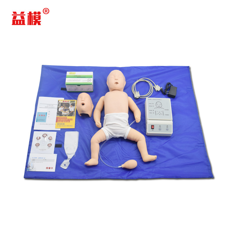 Infant Cardiopulmonary Resuscitation Simulator Neonatal Resuscitation Human Body Model CPR Infantile Asphyxia First Aid Rubber Dummy