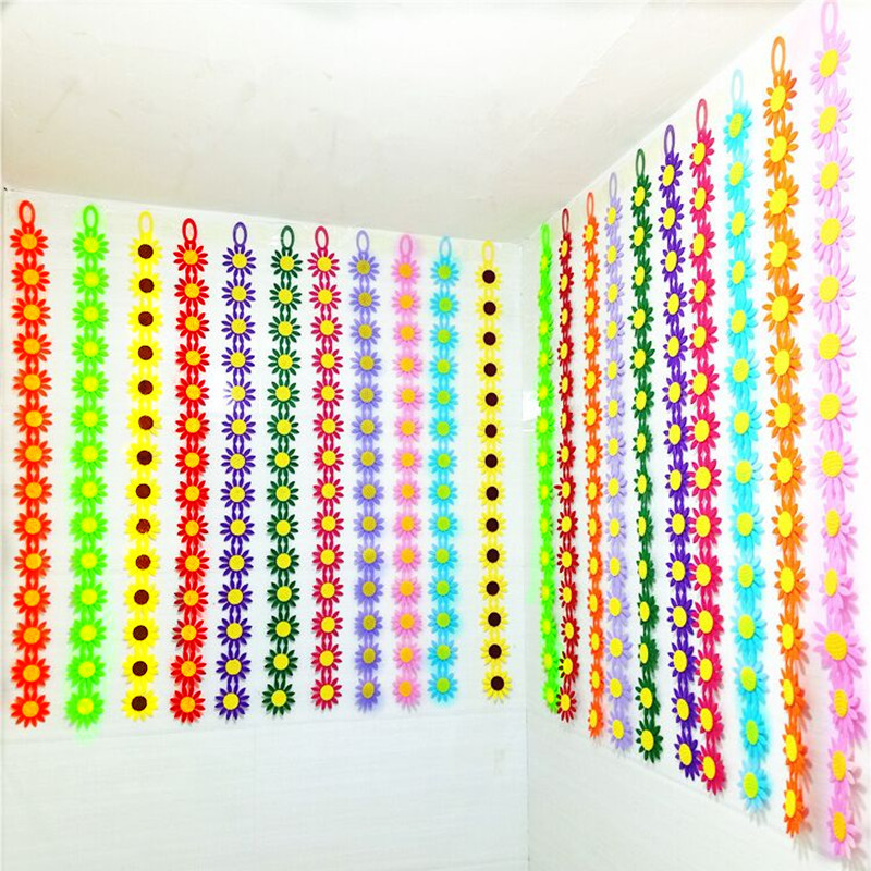 Kindergarten Decorations Sunflower Smiley Flower Fruit Felt Cloth Hanging Decoration