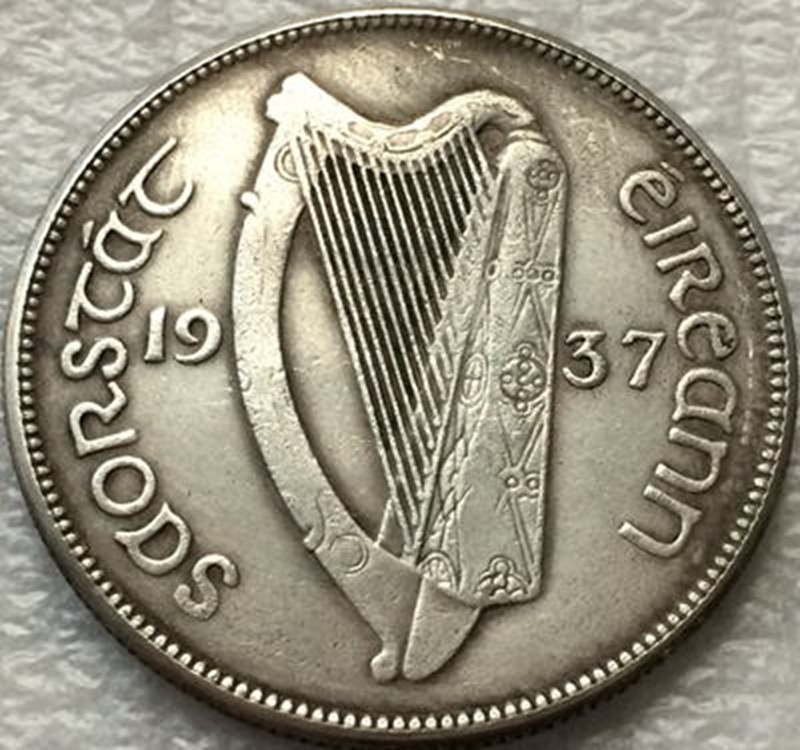 1937 Ireland Coins Copper Plated Silver Antique Coins Coins Factory Wholesale Crafts Collection Can Be Blown