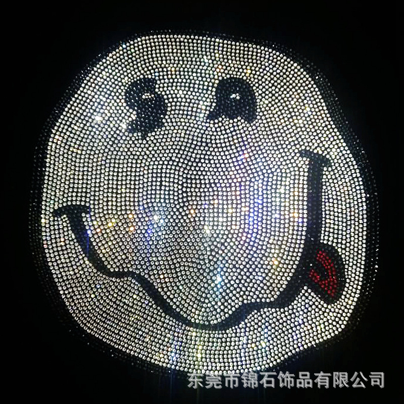 Рисунок с блестками | Горячий узор Aodian, горячая обработка алмазов, производство мультяшного узора с улыбкой