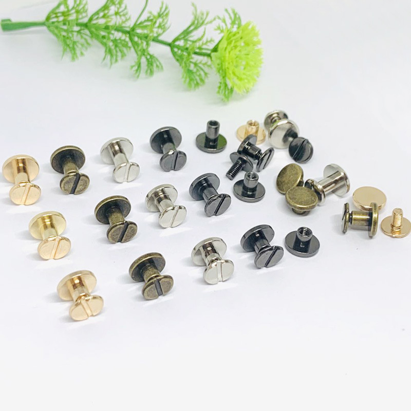 В наличии чистая медная лента винтовые аксессуары мебельные крепления двусторонние плоские головки заклепок книжные гвозди Т-образные