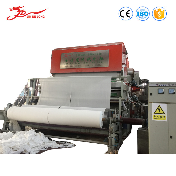 Factory Supply Big Roll Toilet Paper Production Equipment Wood Pulp Pulp Tissue Paper Making Machinery Support Customization