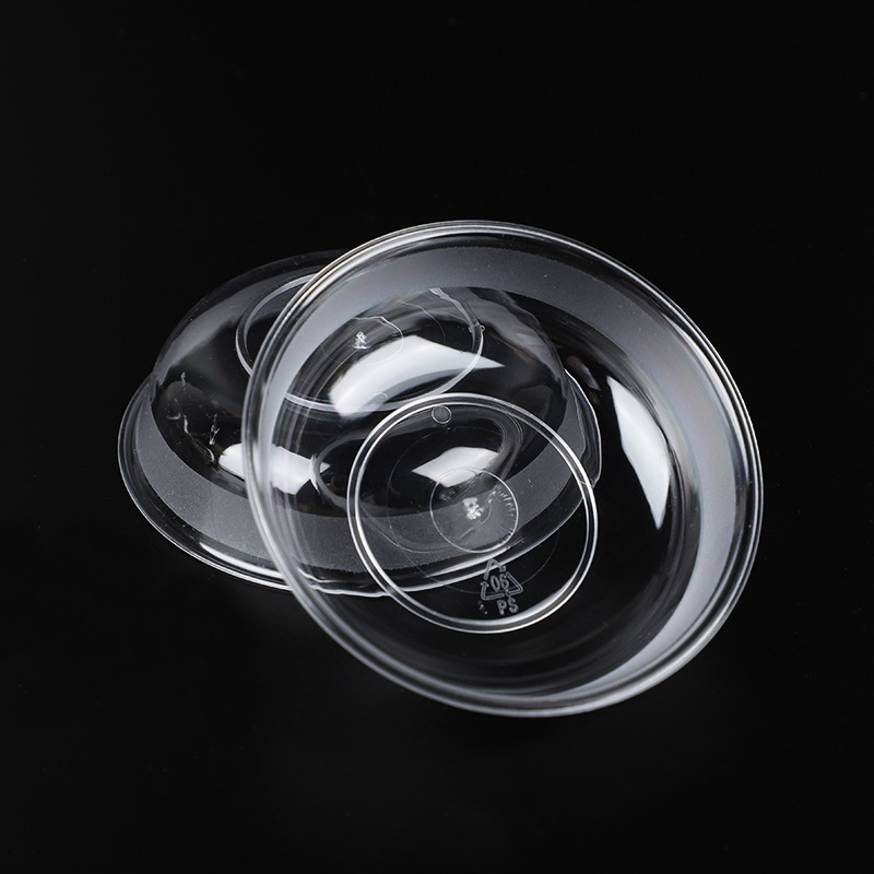 Chestnut flavor dish PS plastic dish thickened crystal dish seasoning dish disposable round sauce dish factory wholesale