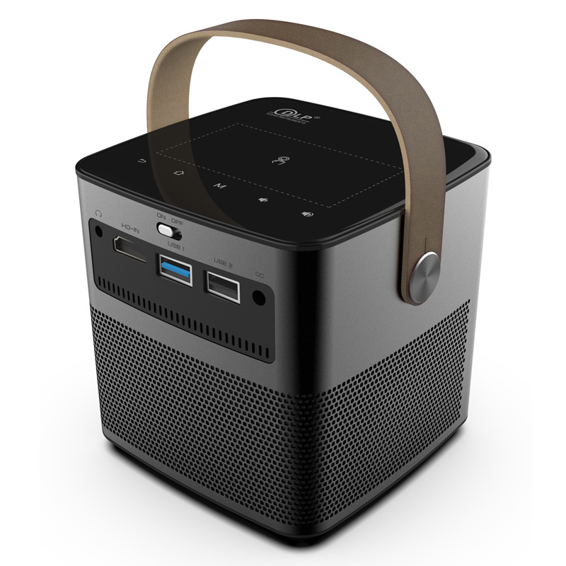 Multi-function 720p small smart projector HDMI input support 3D support mobile phone same frequency 4K video decoding