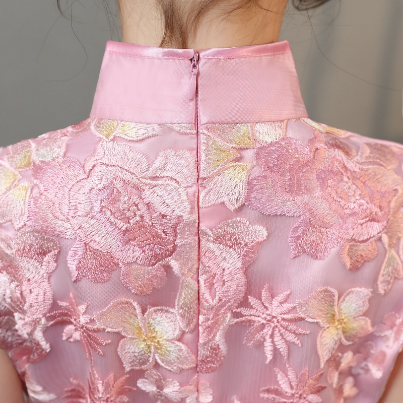 Girls Lace Cheongsam Ethnic Style Children's Cheongsam Dress 2023 Tang Suit Western Style Performance Clothes