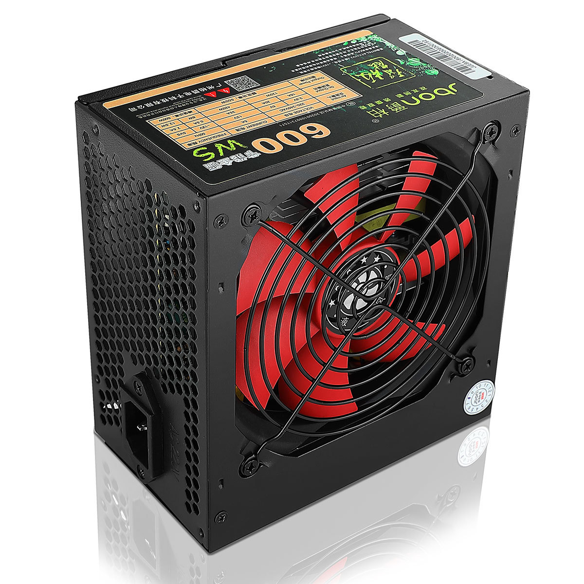 Jue Bai 600WS desktop computer power supply e-sports double 6Pin graphics card rated 500W mute desktop host power supply