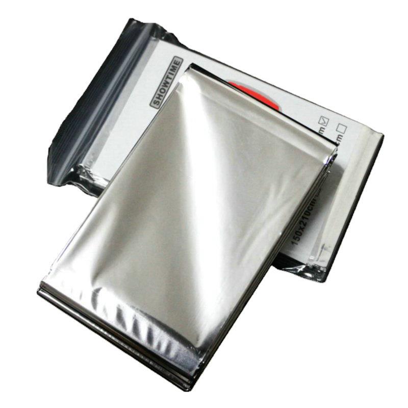 PET aluminum film Gold and Silver emergency insulation blanket emergency blanket sunscreen outdoor life blanket outdoor supplies manufacturers wholesale