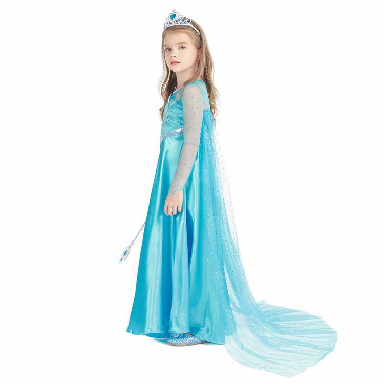 2021 Children's Dress New frozen Dress frozen Princess Dress Sequin Long Sleeve Children's Dress Christmas New Children's Dress