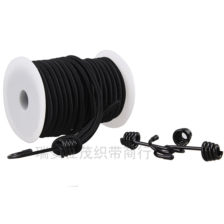 20 m manufacturer 5mm cross-border small bag round loose strap latex luggage bungee elastic rope camping kayak deck