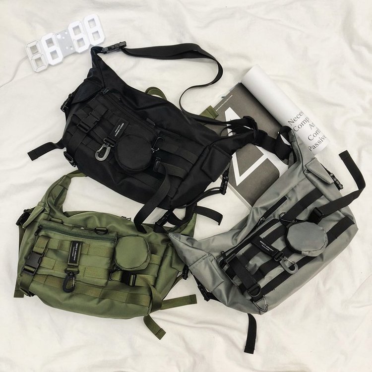 Diablo Functional Crossbody Bag Men's Harajuku Trendy Brand Hip-Hop Bag ins Multifunctional Shoulder Bag Women's Schoolbag Tooling Bag Trendy