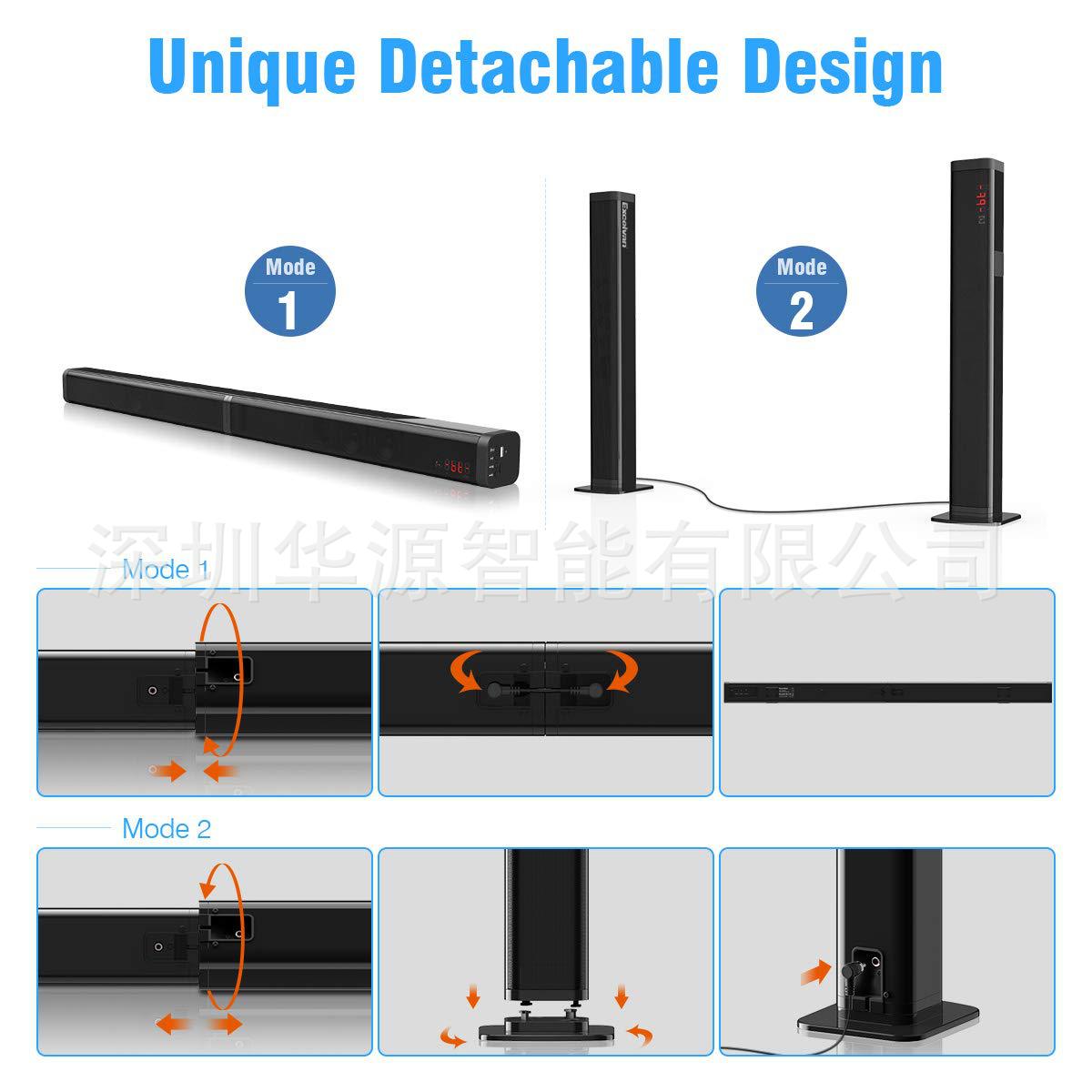 Split Echo Wall TV Audio Home Theater Home Living Room Bluetooth Wall Audio Soundbar Speaker
