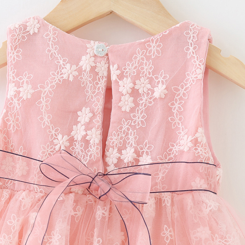 Girls puffy skirt summer children's skirt female baby embroidery flower princess skirt Hundred Days baby a generation of foreign trade