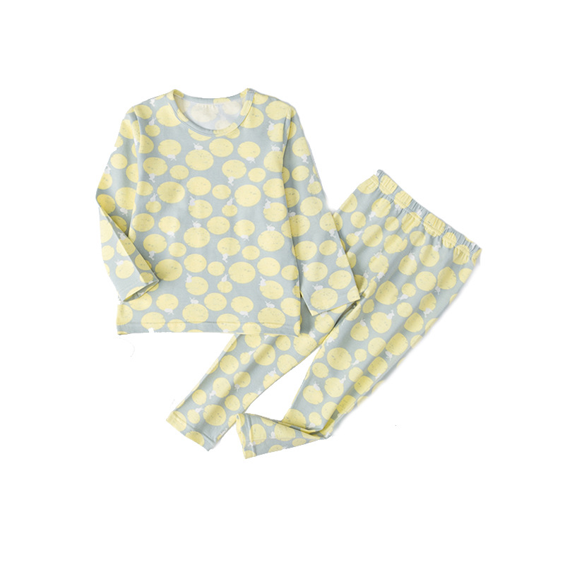 Children's Home Clothes Autumn and Winter 2023 New Arrival Boys' Baby Fashion Cartoon Underwear Set Girls' Korean Style Warm Cover