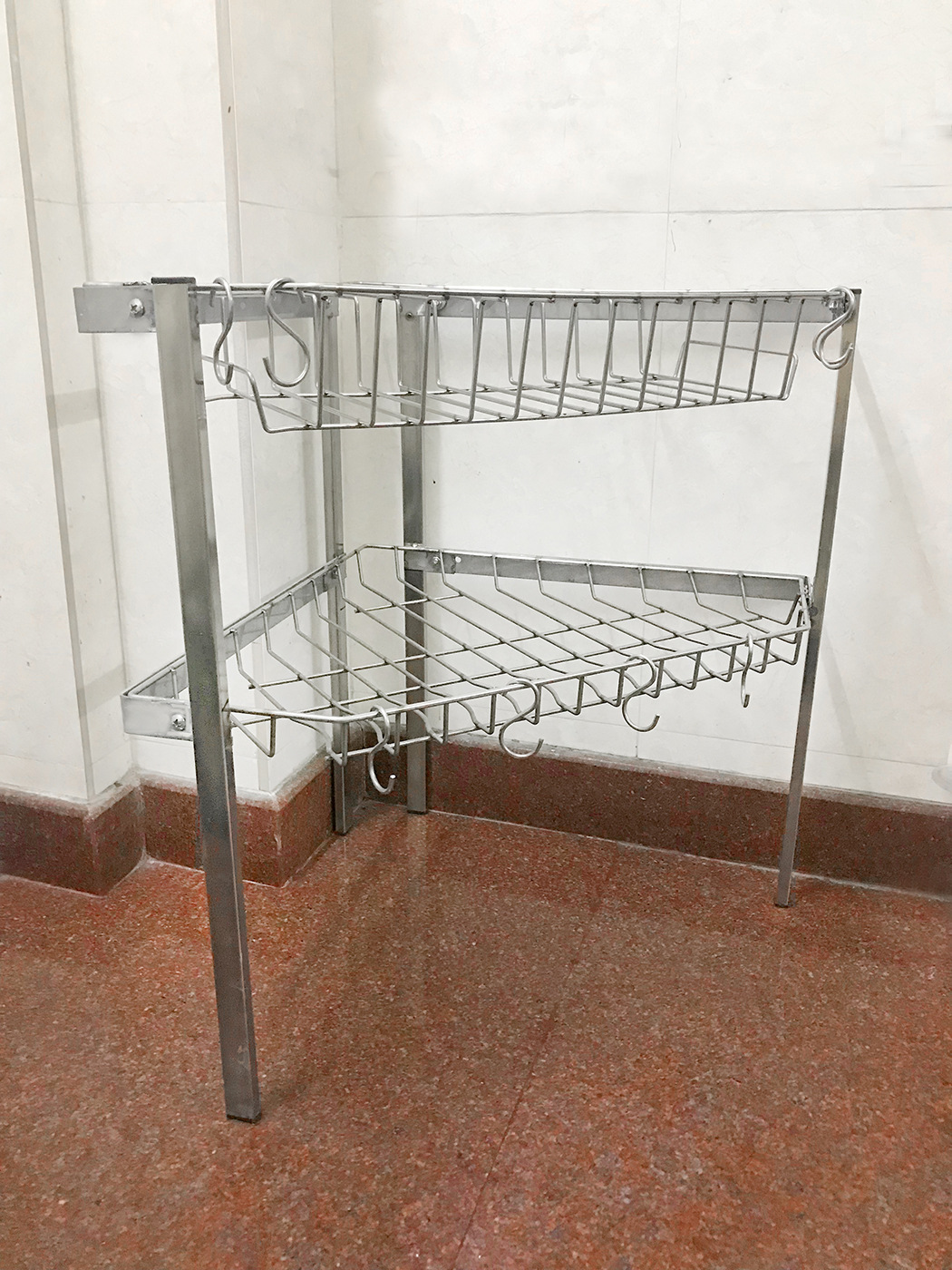 Кухонная полка из нержавеющей стали 304 треугольная зона для слива, сушилка для посуды, чаша для сушки и подставка для палочек