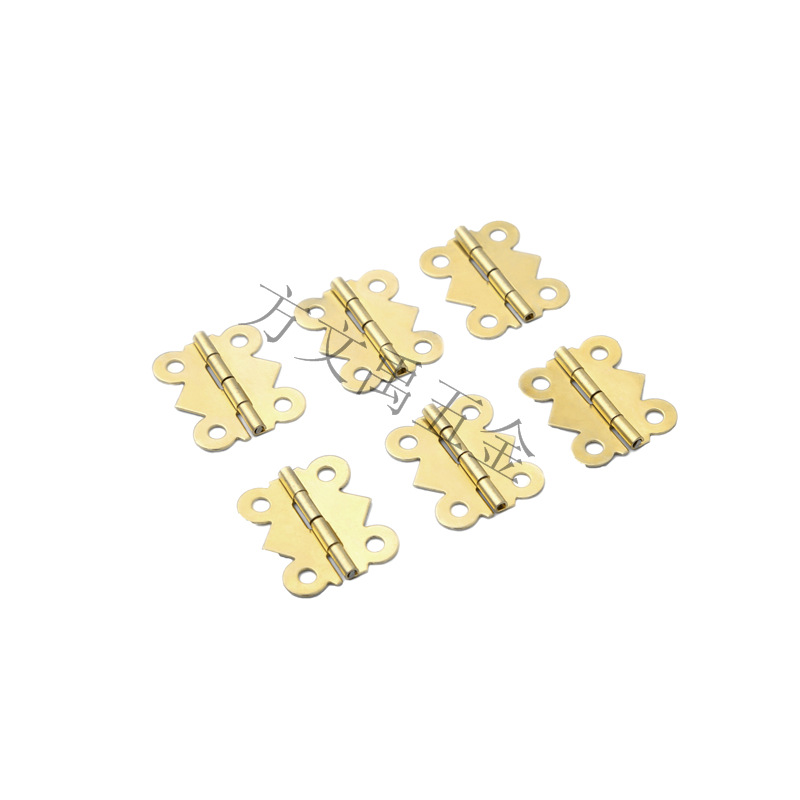 Light gold 2.4cm ingot hinge 180 ° 2.4cm paper box lace hinge 2.4cm hinge wooden box accessories