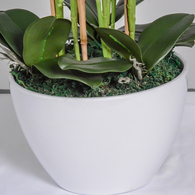 Big Basin Feel Phalaenopsis Artificial Flower Ornaments Living Room Decoration High-end Hotel Front Desk Fake Flower Large Flower Art