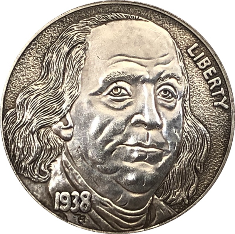 Оптовая 38мм антикварная серебряная долларовая монета американская Морган Трамп 1938 коллекция # 78