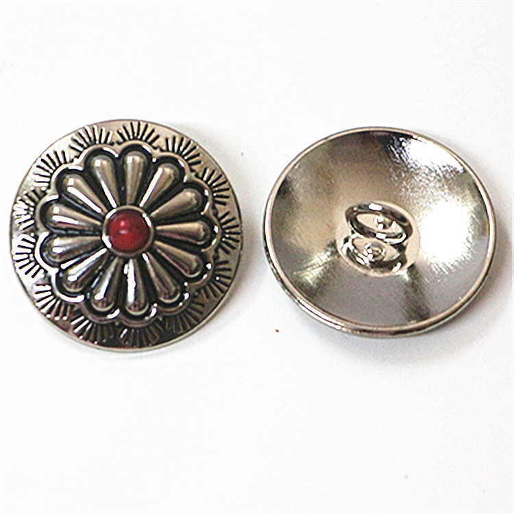 30mm New Sunflower Cloth Buckle DIY Leather Leather Art Turquoise Dollar Buckle Decorative Buckle Back Ring Style