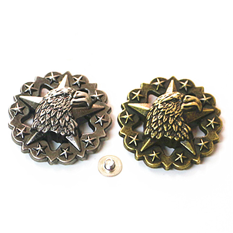 Трехмерная пряжка в виде головы орла, декоративная пряжка, винтажная пряжка для кошелька, ручная работа, пряжка для монет, заводские аксессуары для багажа