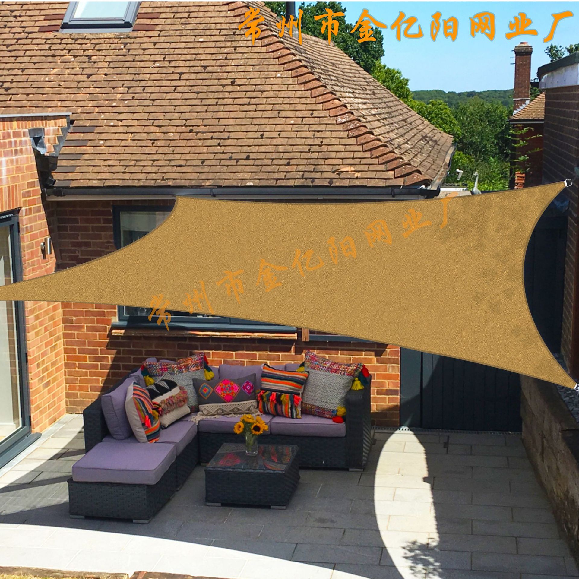 Jinyiyang Sunshade Sail Polyester Fiber Polyester Oxford Cloth Awning Garden Waterproof and Anti-Uv Canopy