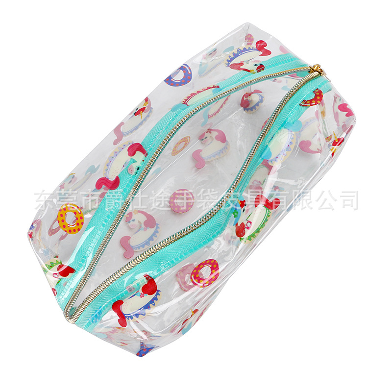 Korean creative PVC cosmetic bag environmental printing PVC storage bag convenient PVC washing bag